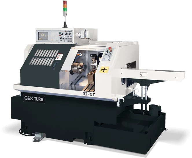 GenTurn 32-GT gang-tooled CNC lathe with box ways