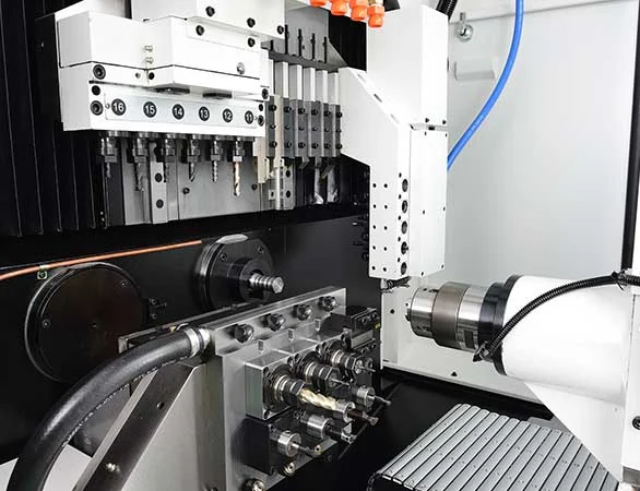 GenTurn 52CS gang tooling inside the work area