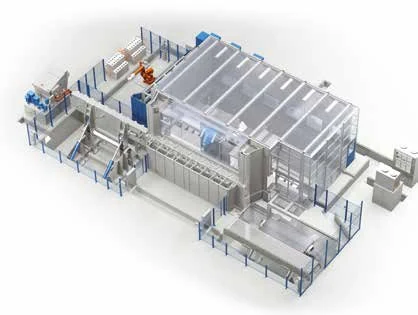Mandelli RUMBLE profiler cell with pallet handling