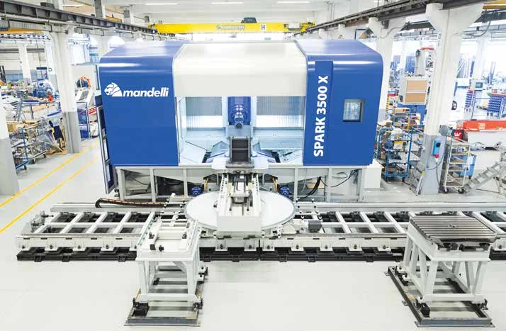Mandelli SPARK 3500 X with in-line pallet automation