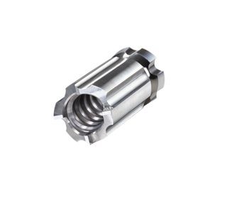 Precision medical component machined on a Swiss-type lathe