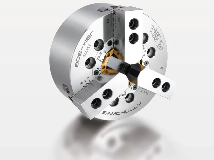 Samchully JBM-308 JB power chuck with soft jaws