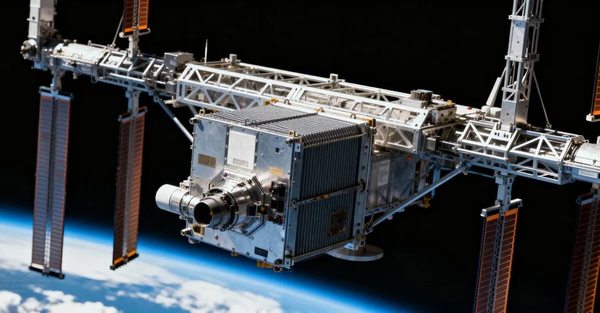Satellite in orbit — aerospace precision components