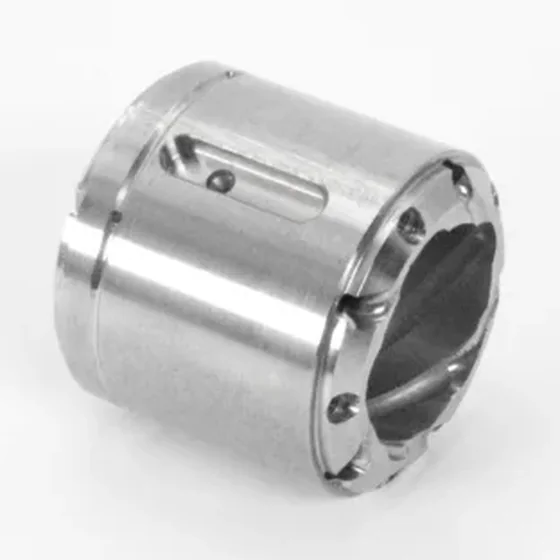 Slotted sleeve turned on a Spinner lathe: milled slot and radial holes
