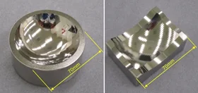 Thick solid lens mould for an LED head lamp machined on a Shibaura UVM
