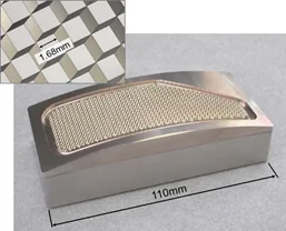 Reflex reflector mould with micro-prism pattern machined on a Shibaura UVM