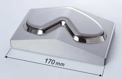 Mirror-finished VR goggle optical mould machined on a Shibaura UVM 5-axis
